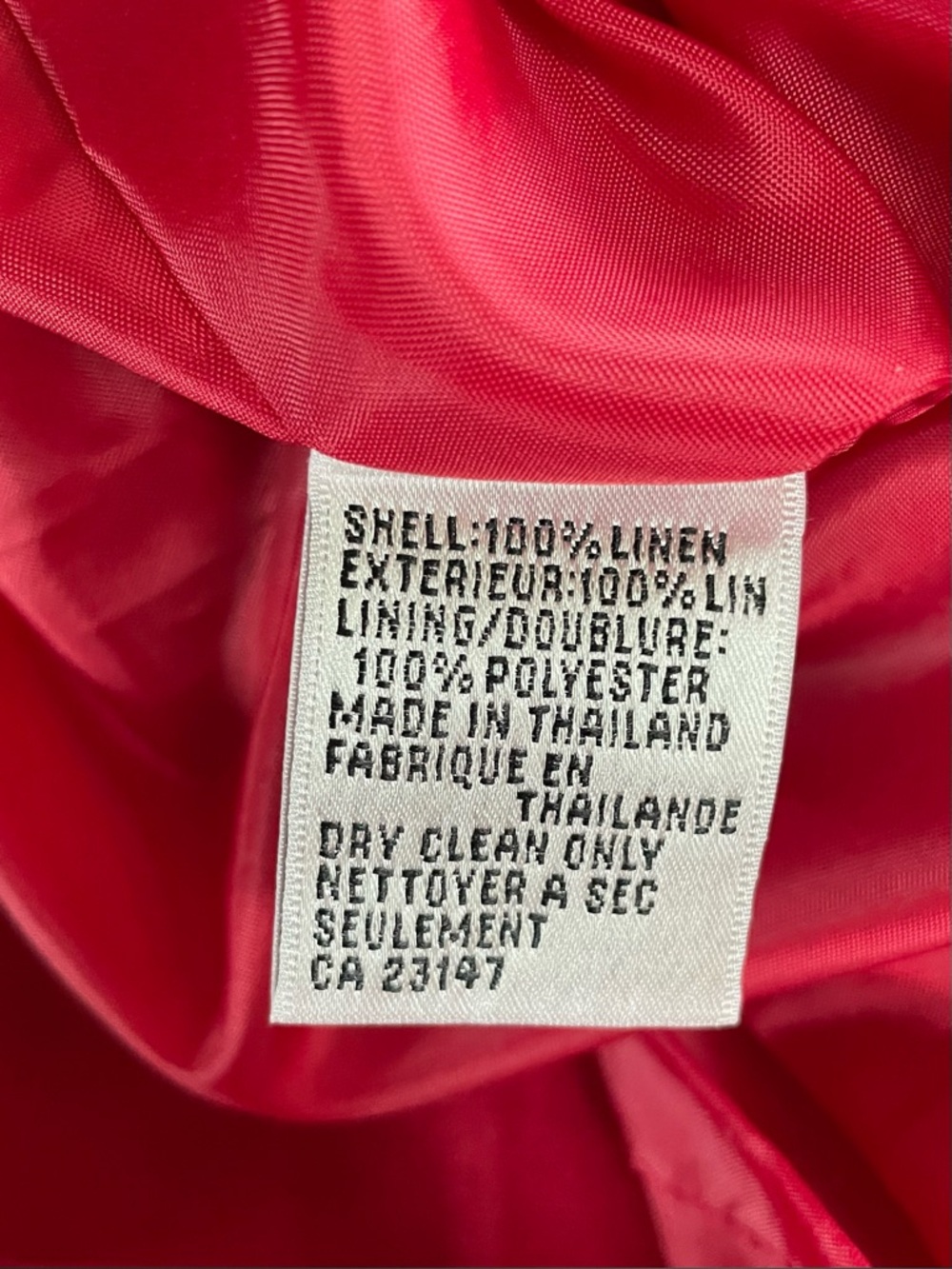 Talbots Vintage 12 True Red 100% Irish Linen Lined Sheath Classic Timeless Work - Picture 11 of 13